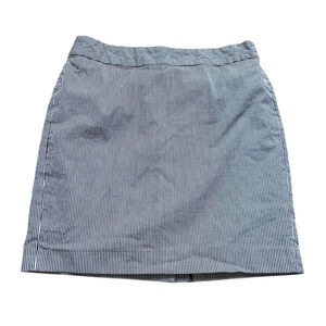 Women's Banana Republic Cotton Blue & White Skirt Size 12 Summer Nautical